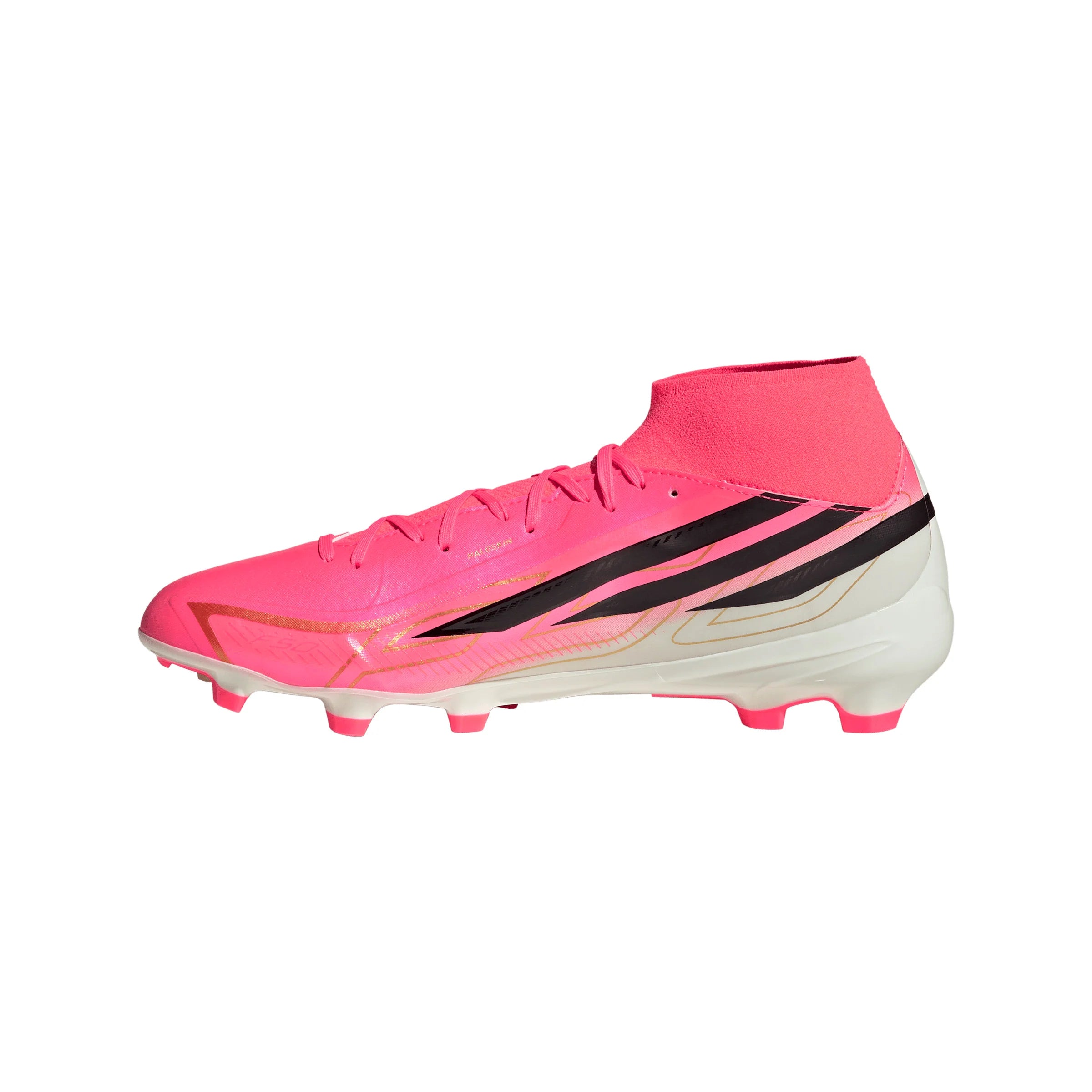 adidas F50 Hyperfast League Mid Firm Ground Mens Soccer Cleats Turquesa Black Gold