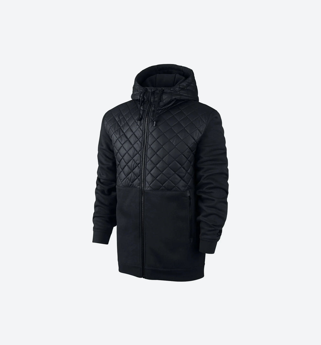 Winterized Fleece Full Zip Hoodie Mens Jacket Black