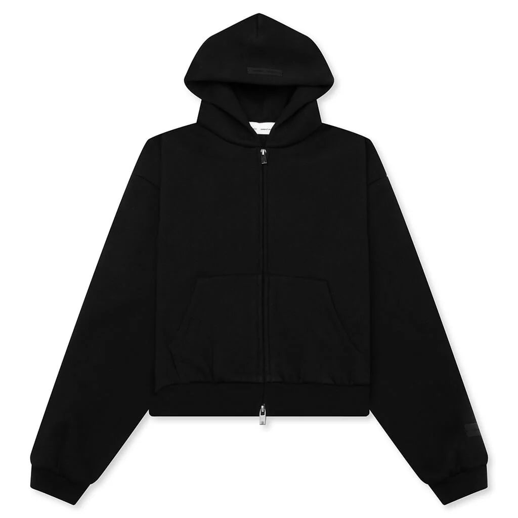 Kids Fleece Zip Up Hoodie Jet Black
