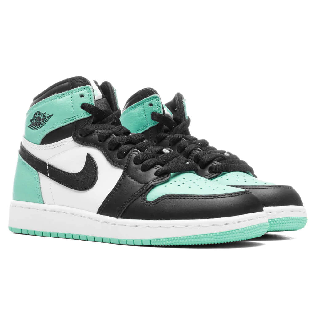 Air Jordan 1 Retro High OG GS White Black Green Glow