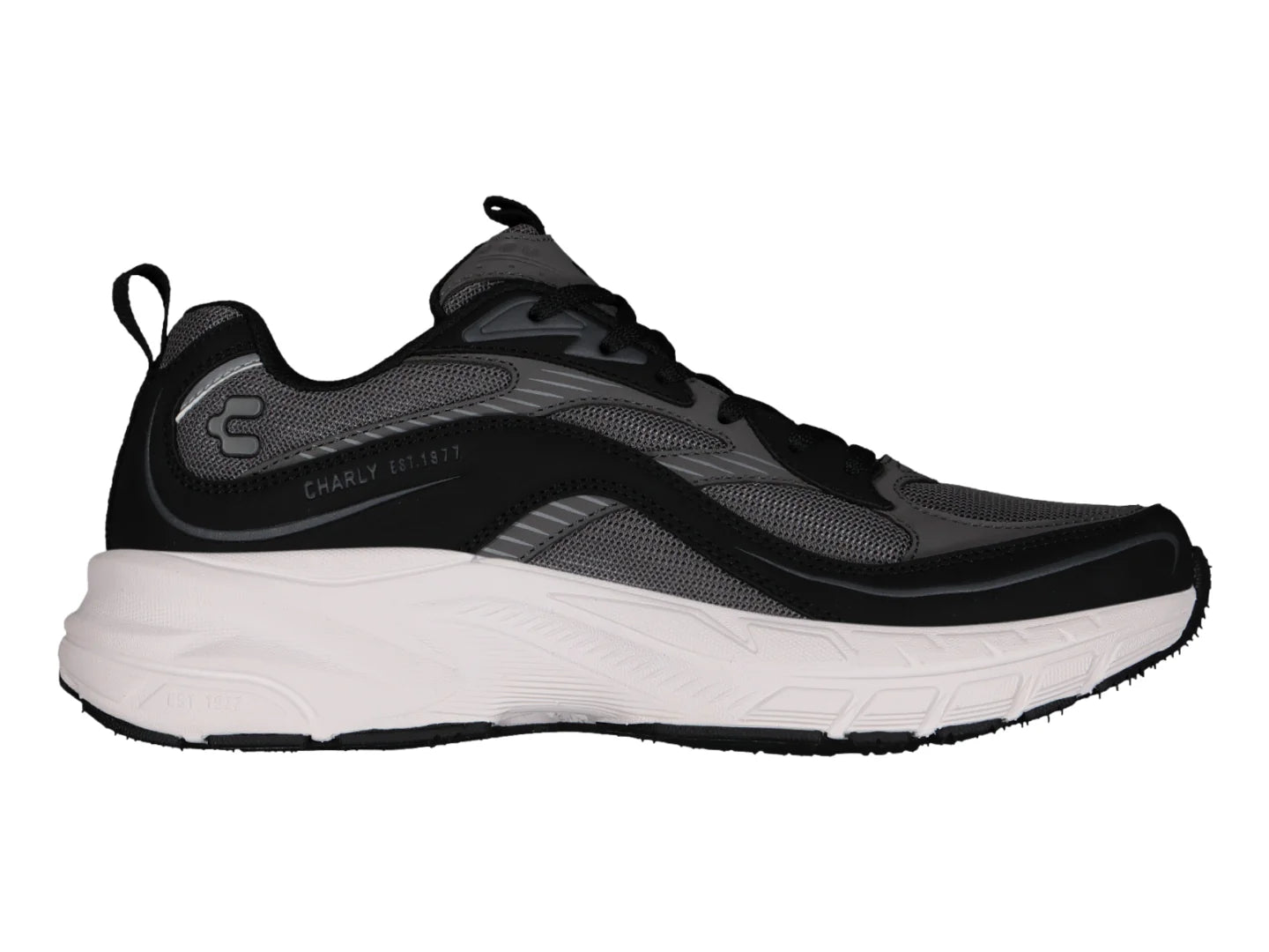 Tenis Charly Fashion Sport Negro y Blanco para Hombre