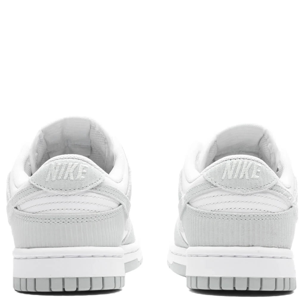 Womens Dunk Low White Light Silver