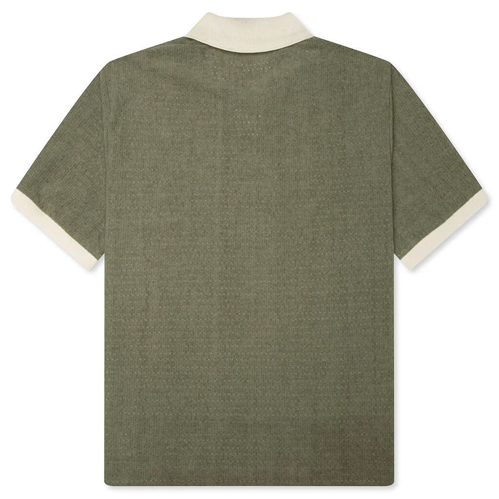 Pique Colorblock Polo Sage