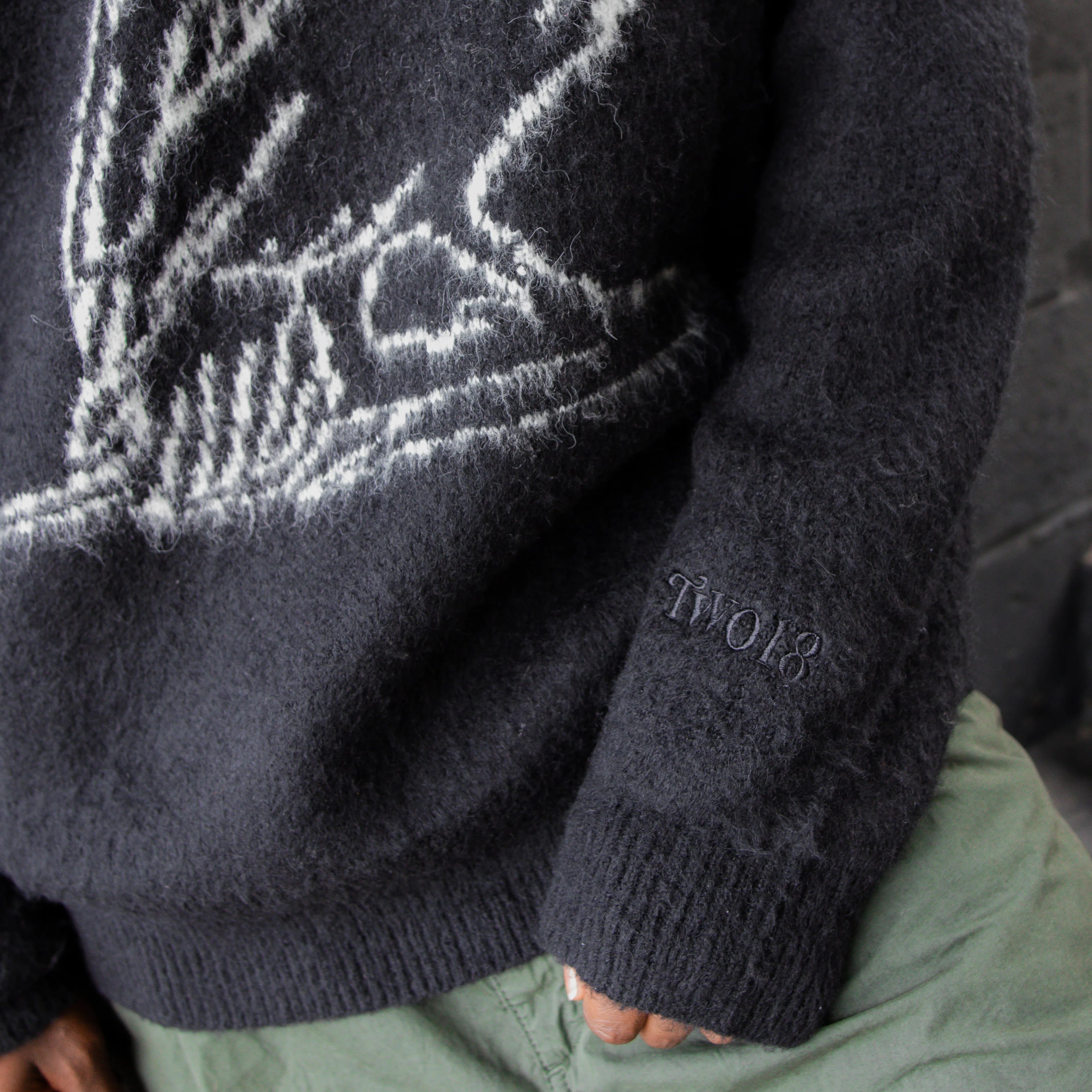 Two 18 Mohair Raven Sweater Black