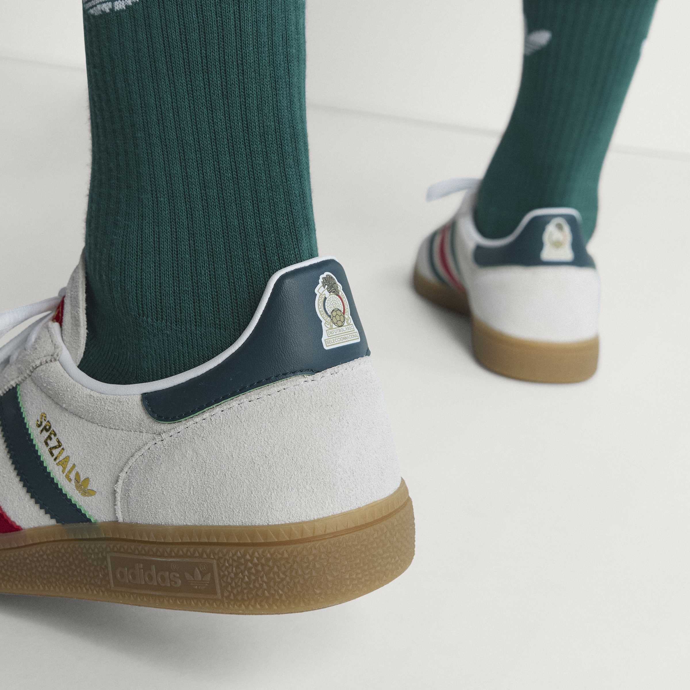 adidas Mexico Handball Spezial Shoes White Scarlet