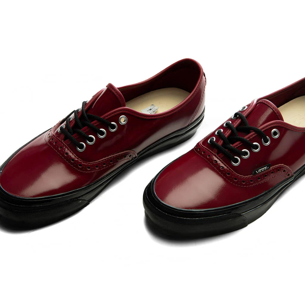 OTW Premium Authentic 44 Siped Vibram Gloss Leather Burgundy Red Black