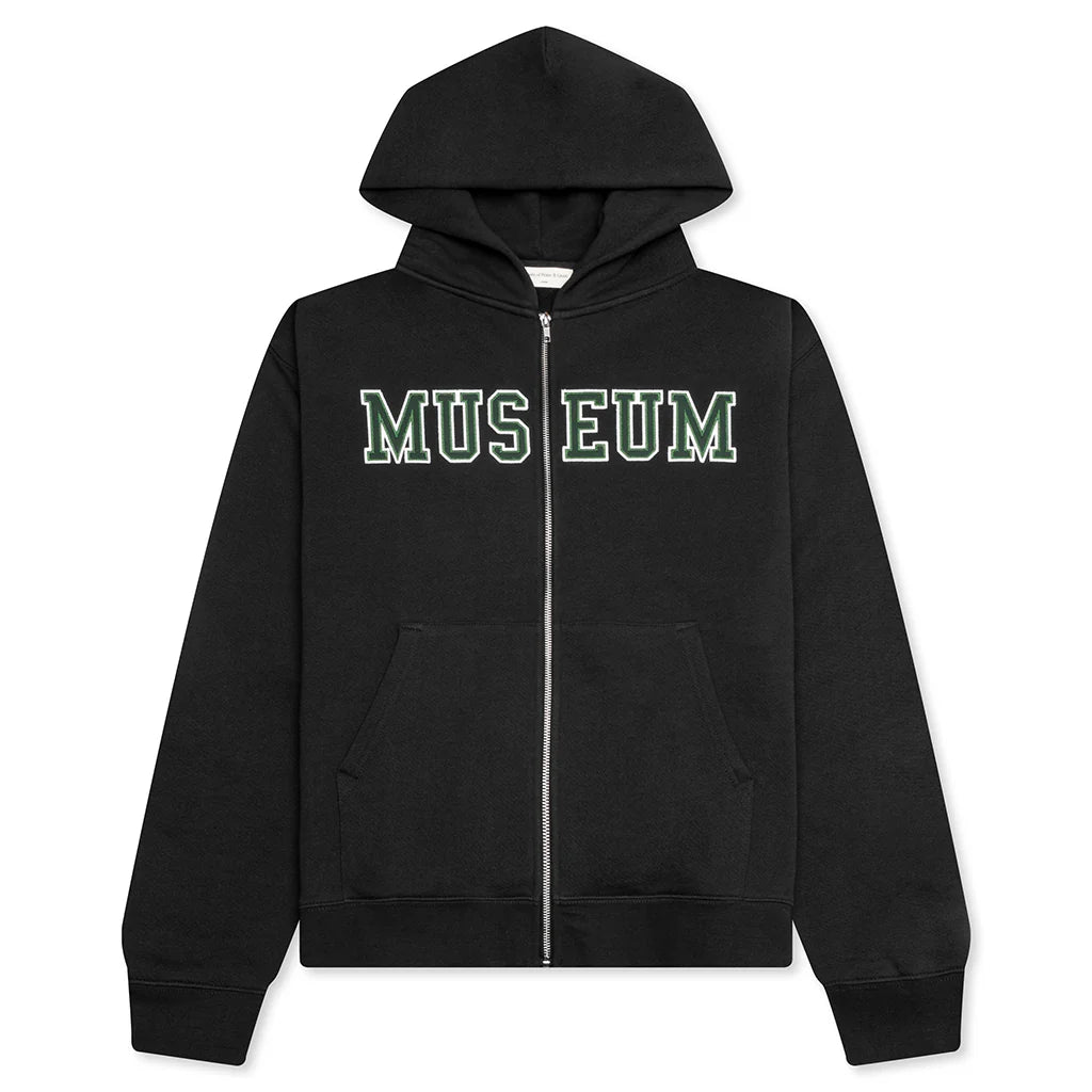 Museum Zip Up Hoodie Black