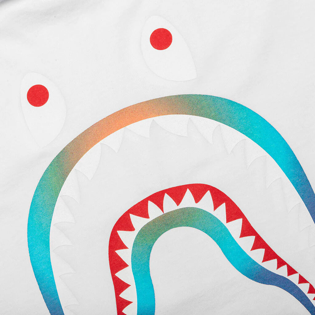 Gradation Side Shark Tee White