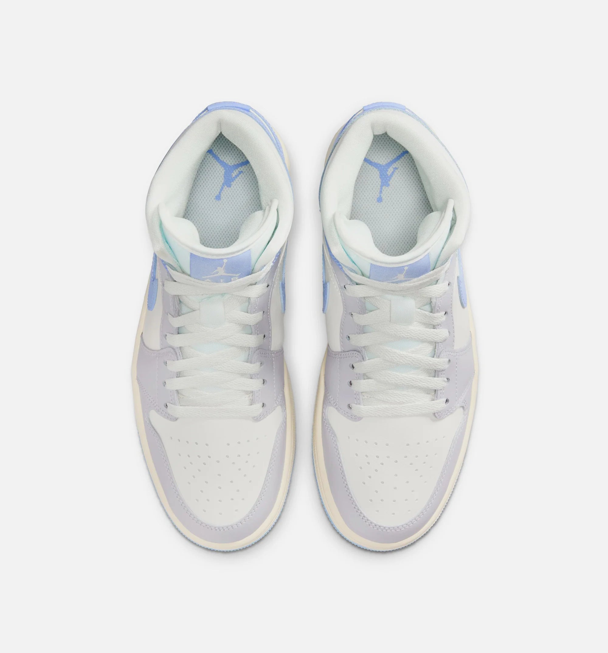 Air Jordan 1 Mid Womens Lifestyle Shoe Psychic Blue Neutral Grey Sail