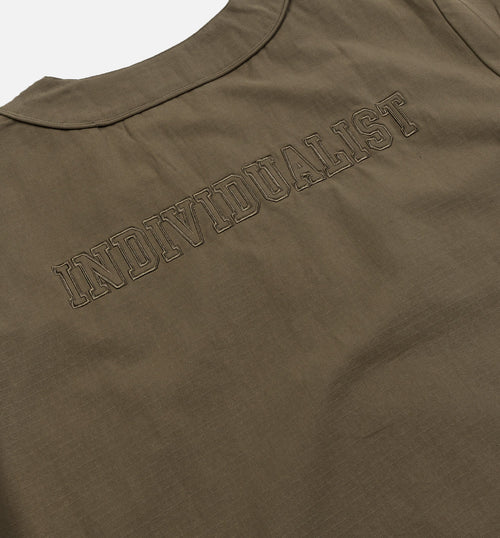 Field Day Baseball Mens Short Sleeve Shirt Olive