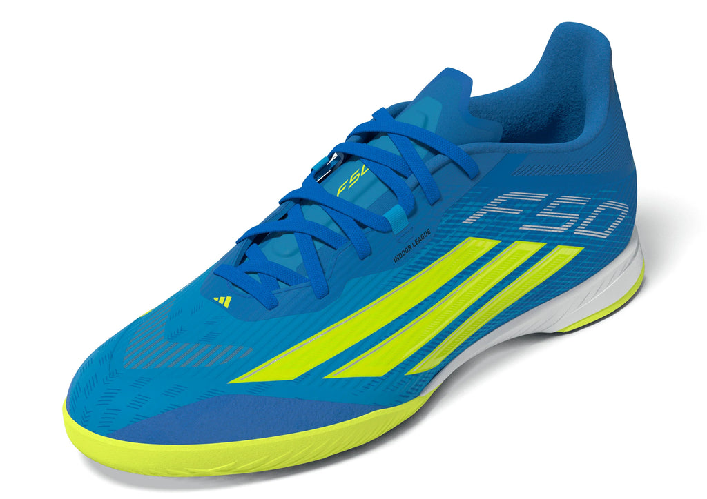 adidas F50 League IN Indoor Mens Soccer Shoes Blue Yellow Aqua