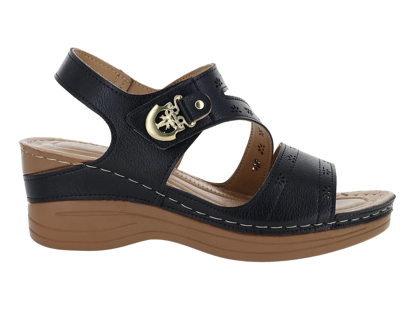 Sandalias Mas Descanso Negro para Mujer