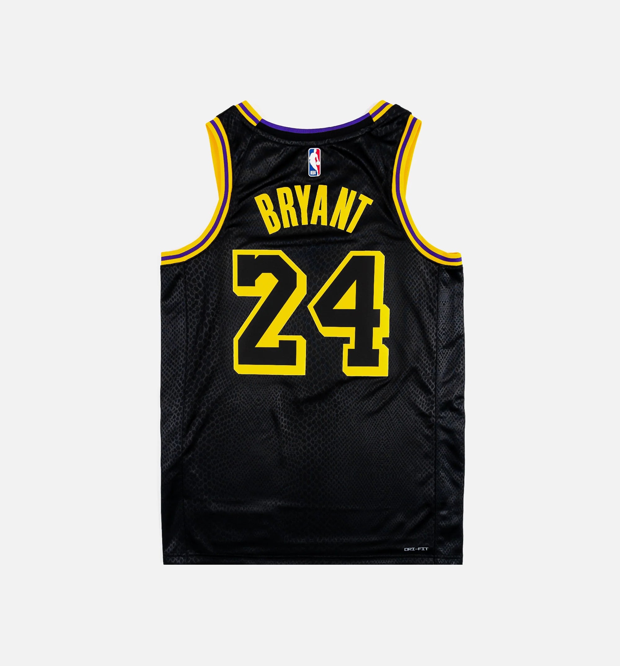 Los Angeles Lakers Kobe Bryant Mens Jersey Black Yellow