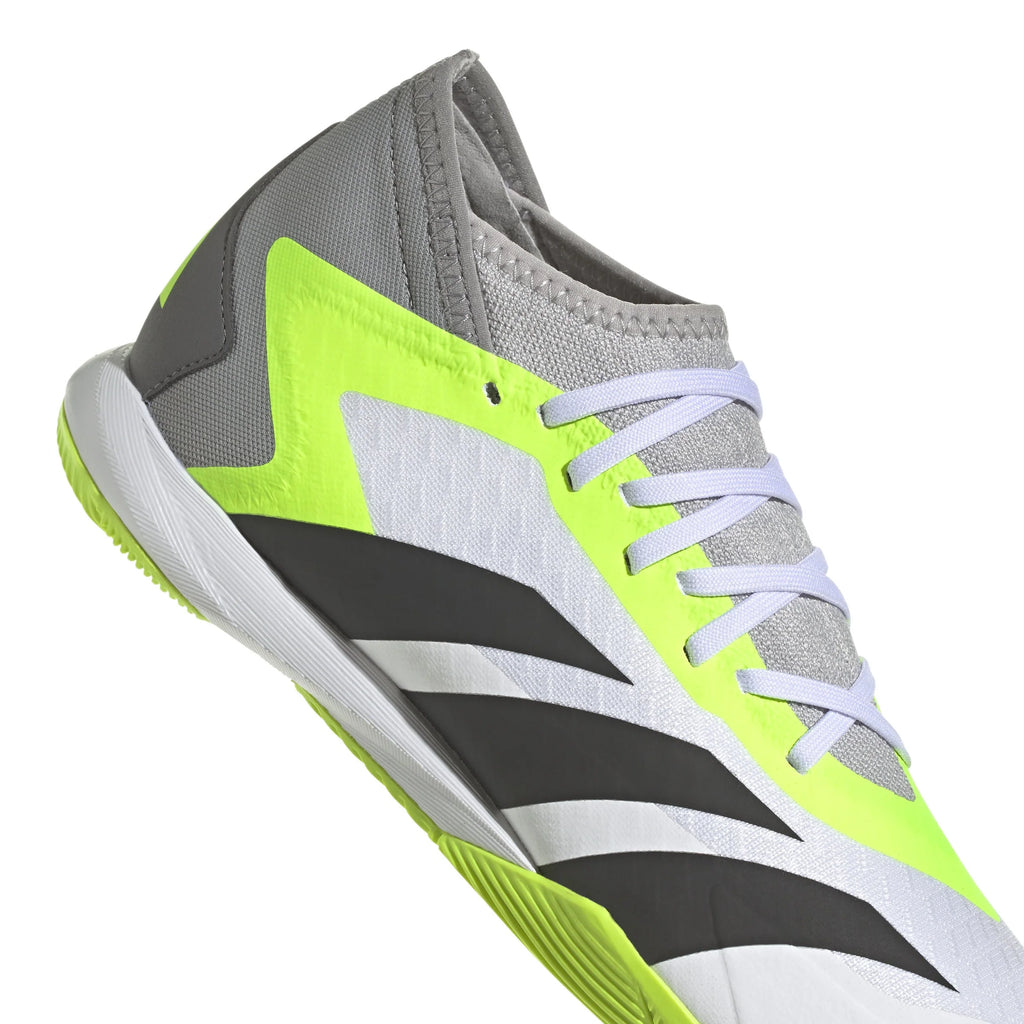 adidas Predator Accuracy3 IN Indoor Soccer Shoes White Black Lucid Lemon