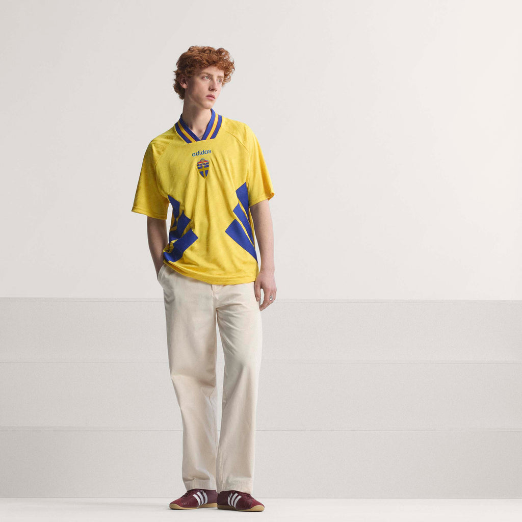 adidas Sweden Home 1994 Mens Soccer Jersey Yellow