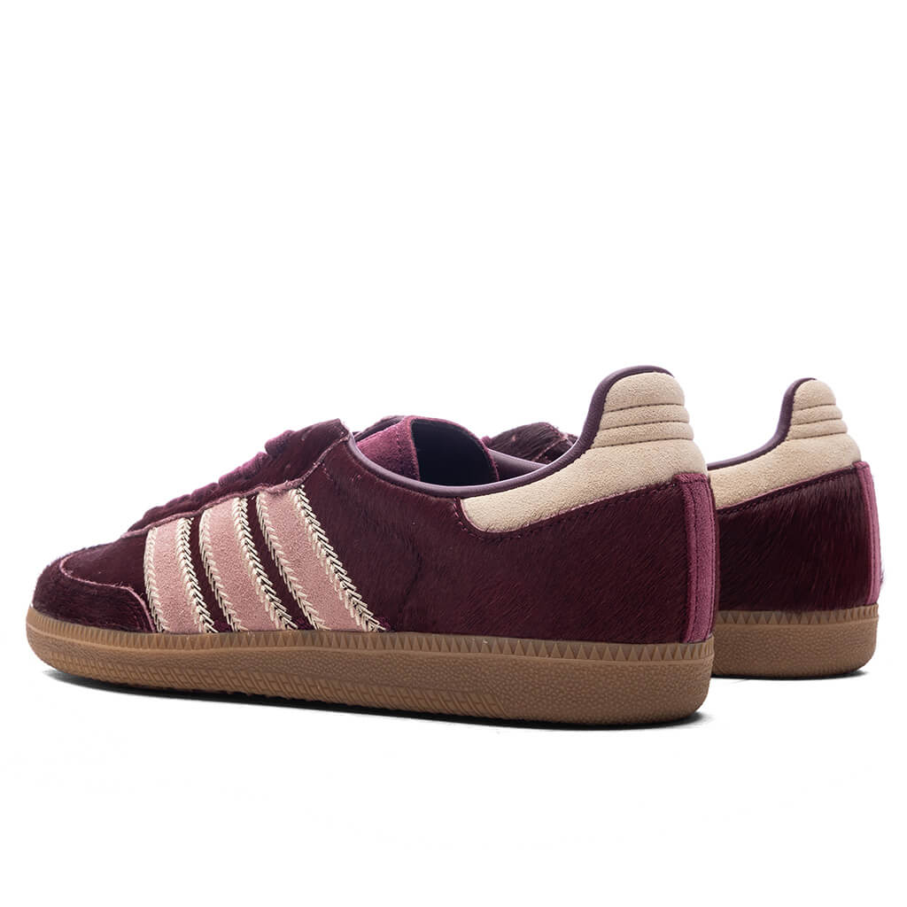 Womens Samba OG Sand Strata Maroon Warm Clay