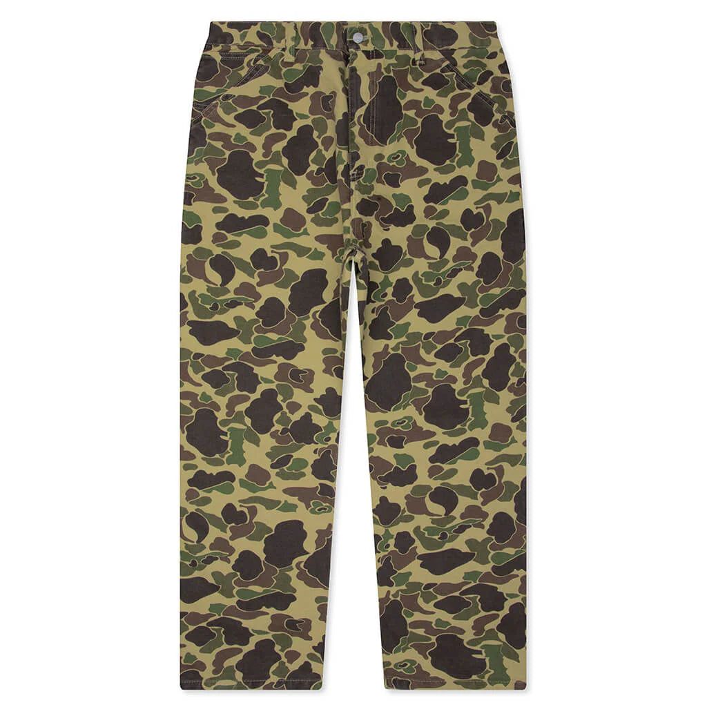 Duck Single Knee Pant Camo Duck Green Stone Washed