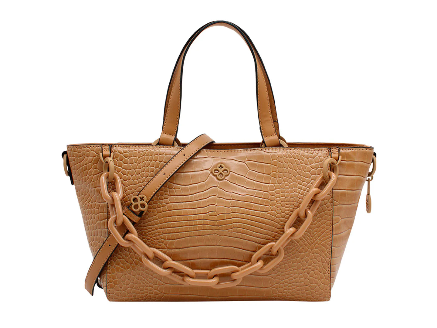 Bolsa de Hombro Jaime Ibiza Croco Miel para Mujer