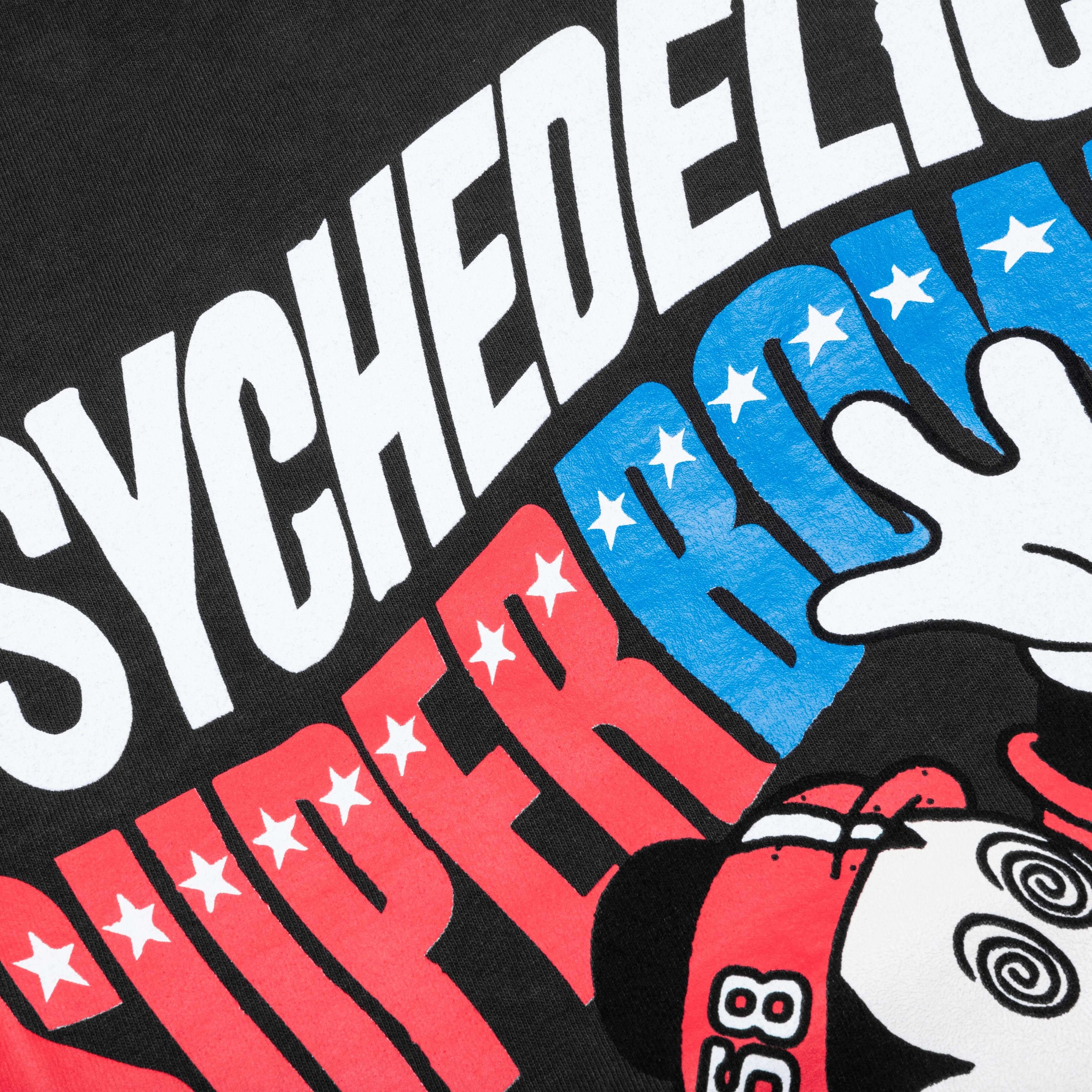 Feature x CRTFD Psychedelic Super Bowl T Shirt Black