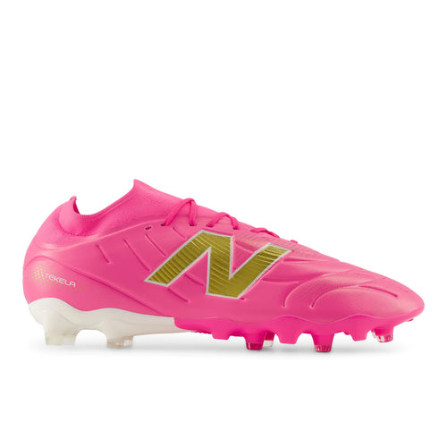 New Balance Tekela Team Low Laced V5 FG Firm Ground Mens Soccer Cleats Pink Heat