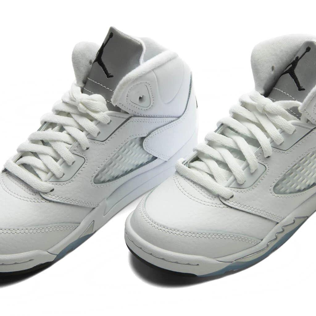 Air Jordan 5 Retro White Metallic PS White Black Metallic Silver