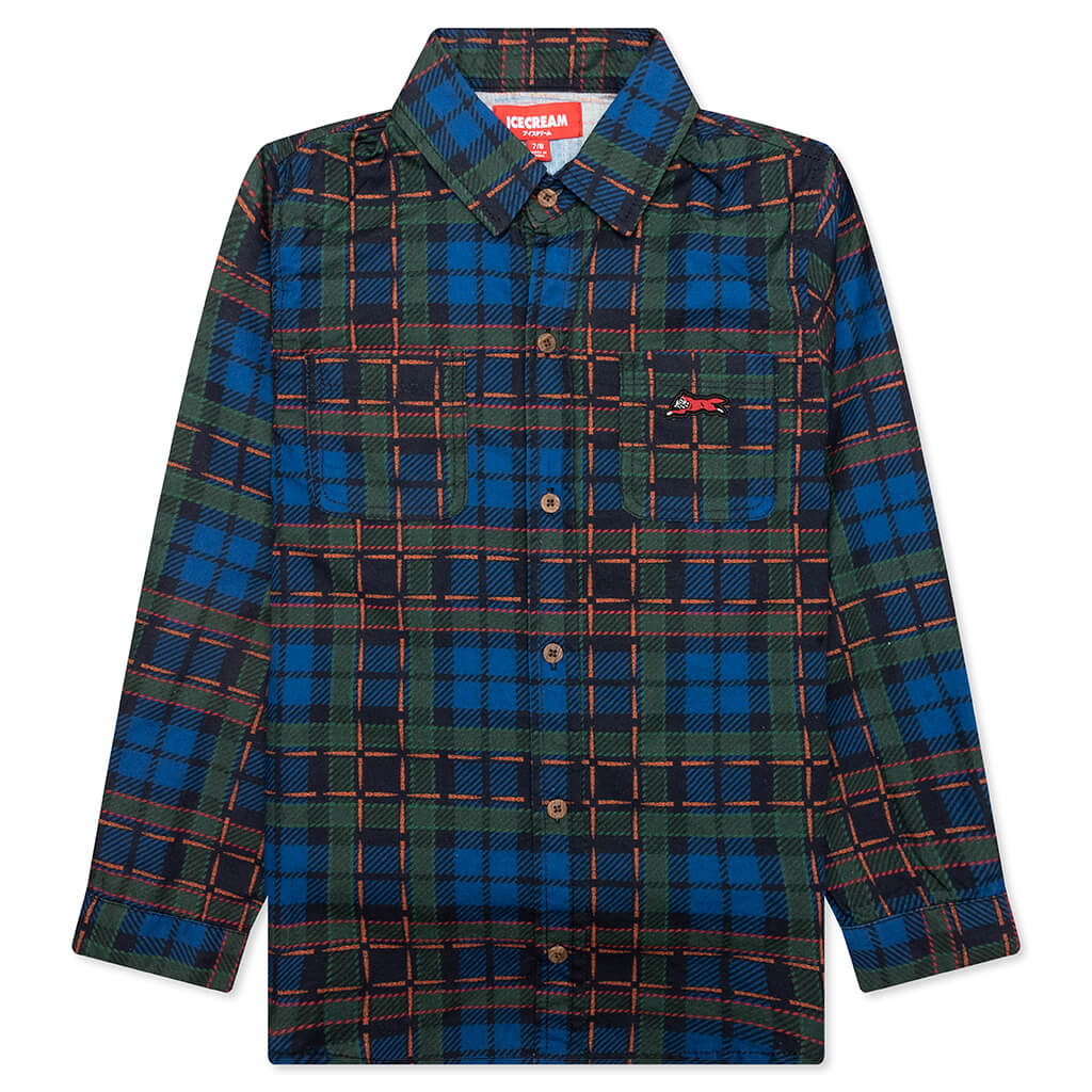 Kids Explore L S Woven Plaid