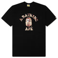 BAPE Check College Tee Black Red
