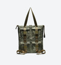 Printed Tote Olive Canvas Black