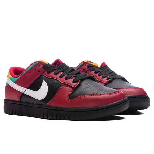 Dunk Low Retro Biker Tattoos Black White Gym Red University Gold