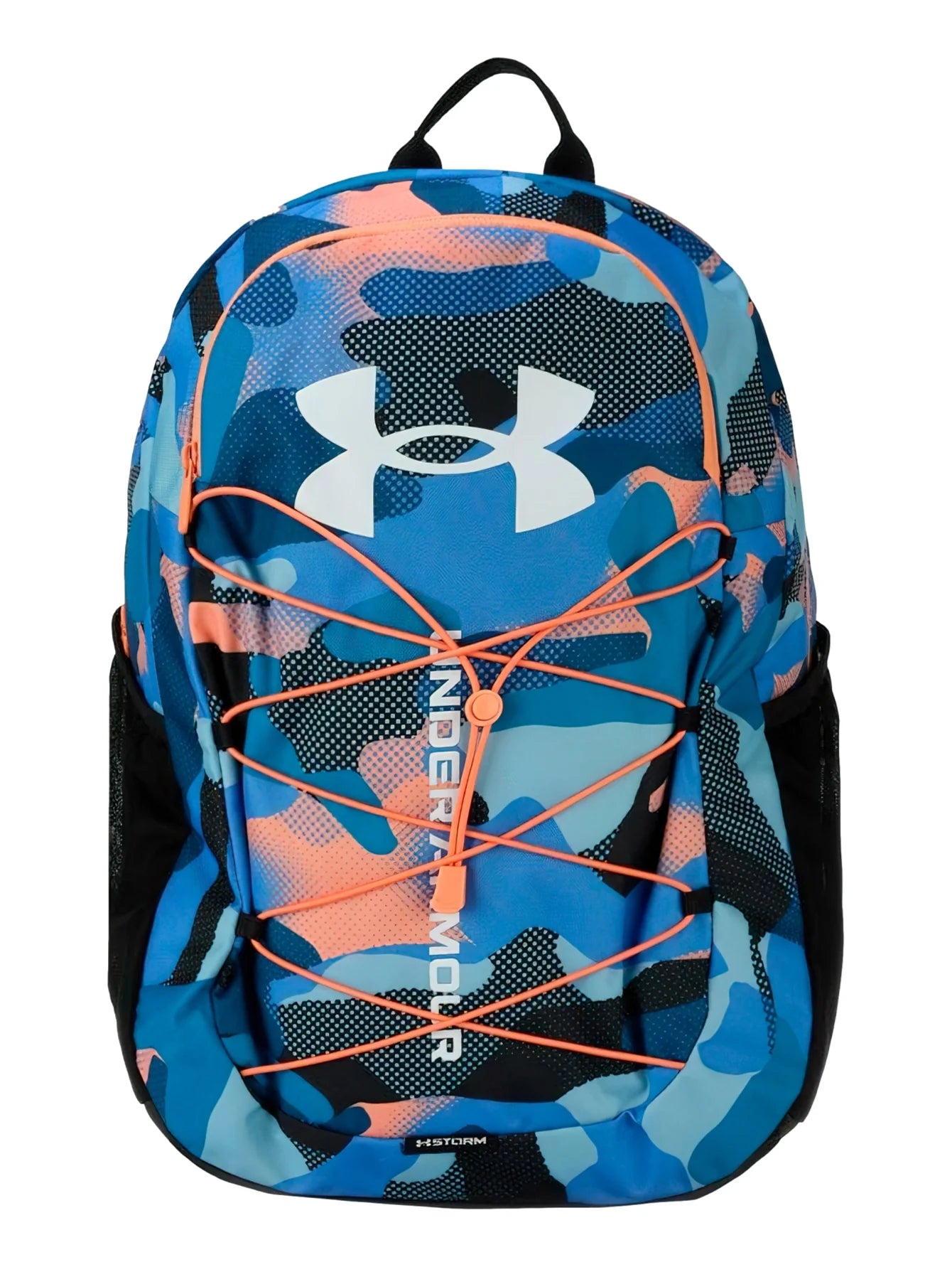 Mochila Under Armour UA Hustle Sport Negro y Azul