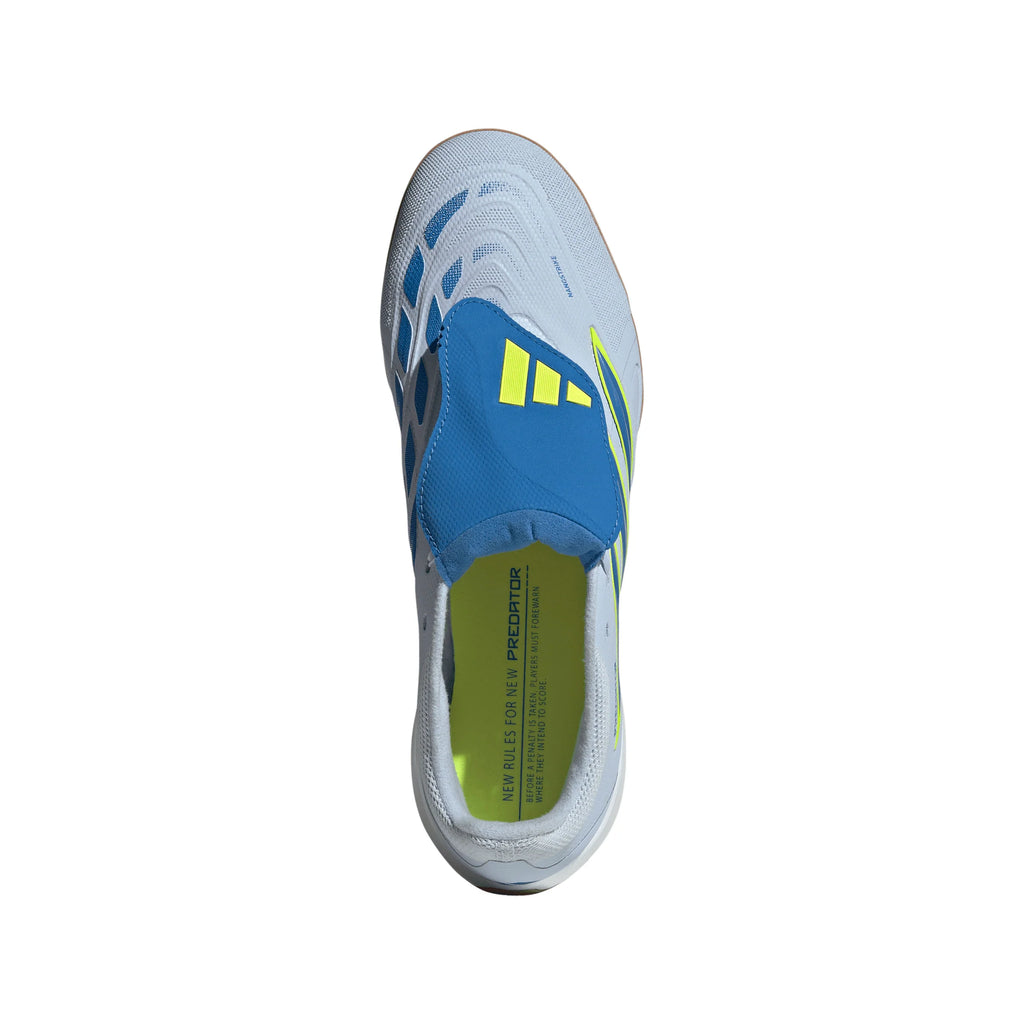 adidas Predator League Fold Over Tongue IN Indoor Mens Soccer Shoes Sky Blue Yellow