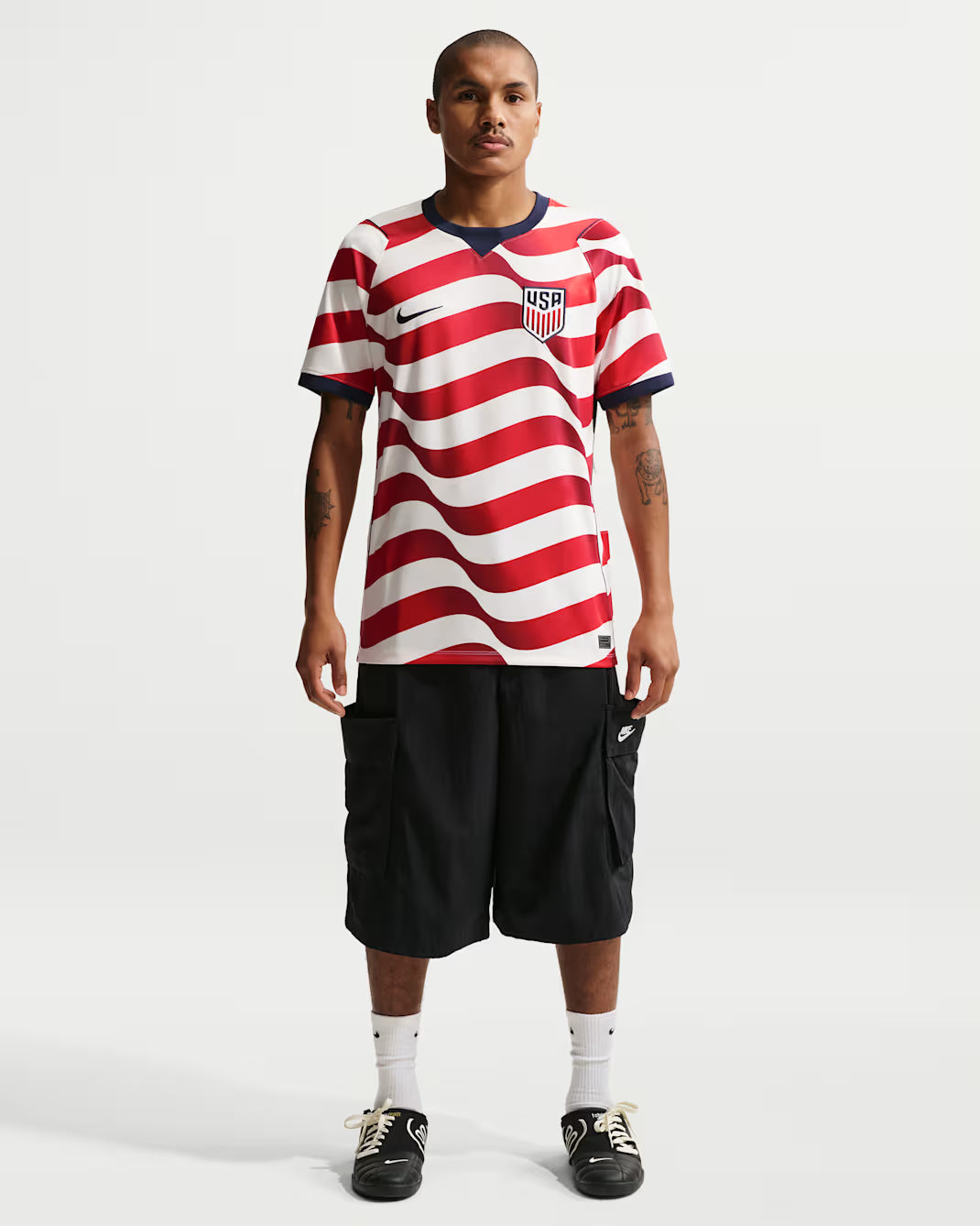 Nike USMNT Home Mens Soccer Jersey 2026 White Red Blue NO STARS