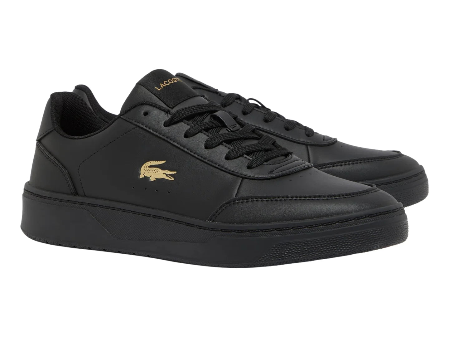 Tenis Lacoste Court Pro Negro y Dorado para Hombre
