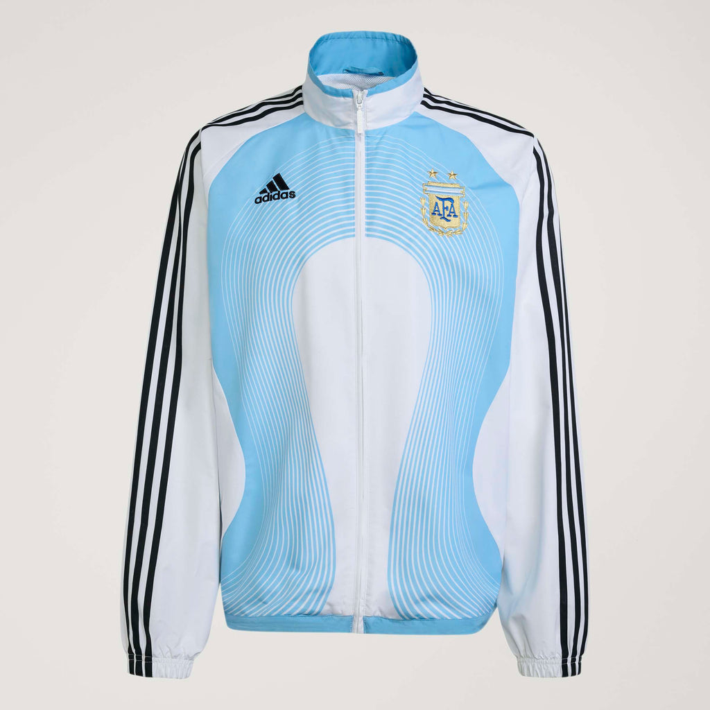adidas Argentina Home Mens Track Top 2006 White Sky Blue