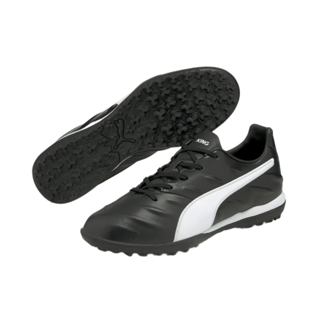 PUMA King Pro 21 TT Turf Football Boots Black White