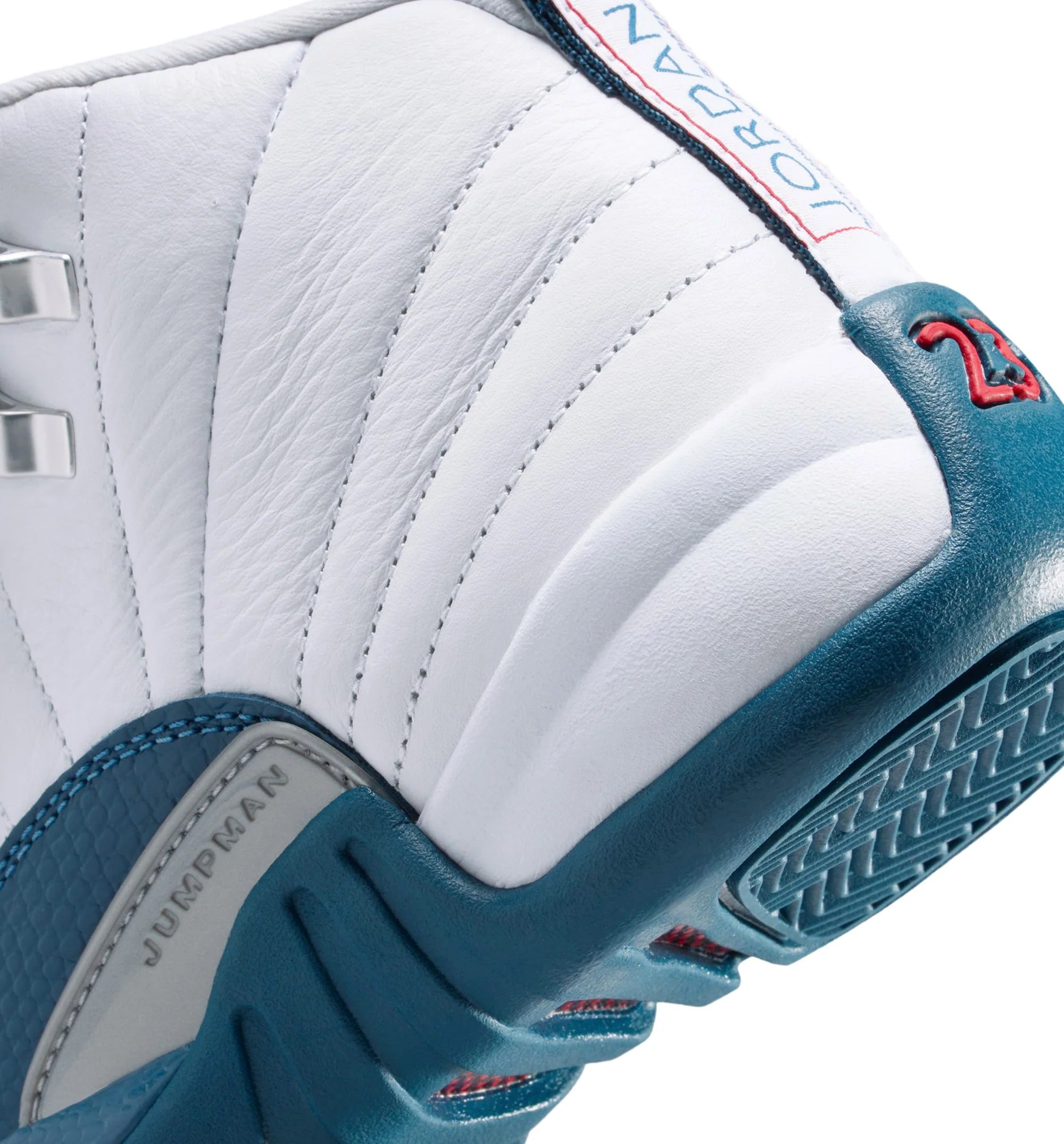 Air Jordan 12 Retro French Blue Grade School Lifestyle Shoe White French Blue Metallic Silver Varsity Red