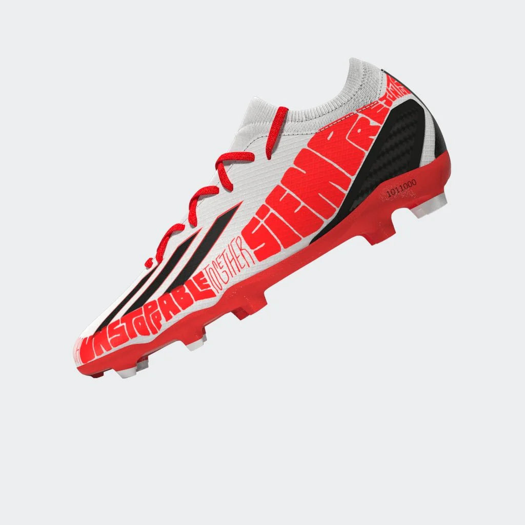adidas Speedportal Messi 3 FG Firm Ground Soccer Cleats White Black Red