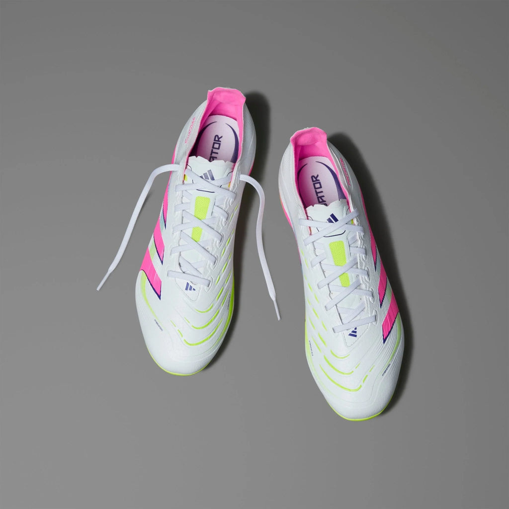 adidas Predator League Firm Multi Ground Soccer Cleats White Pink Lemon