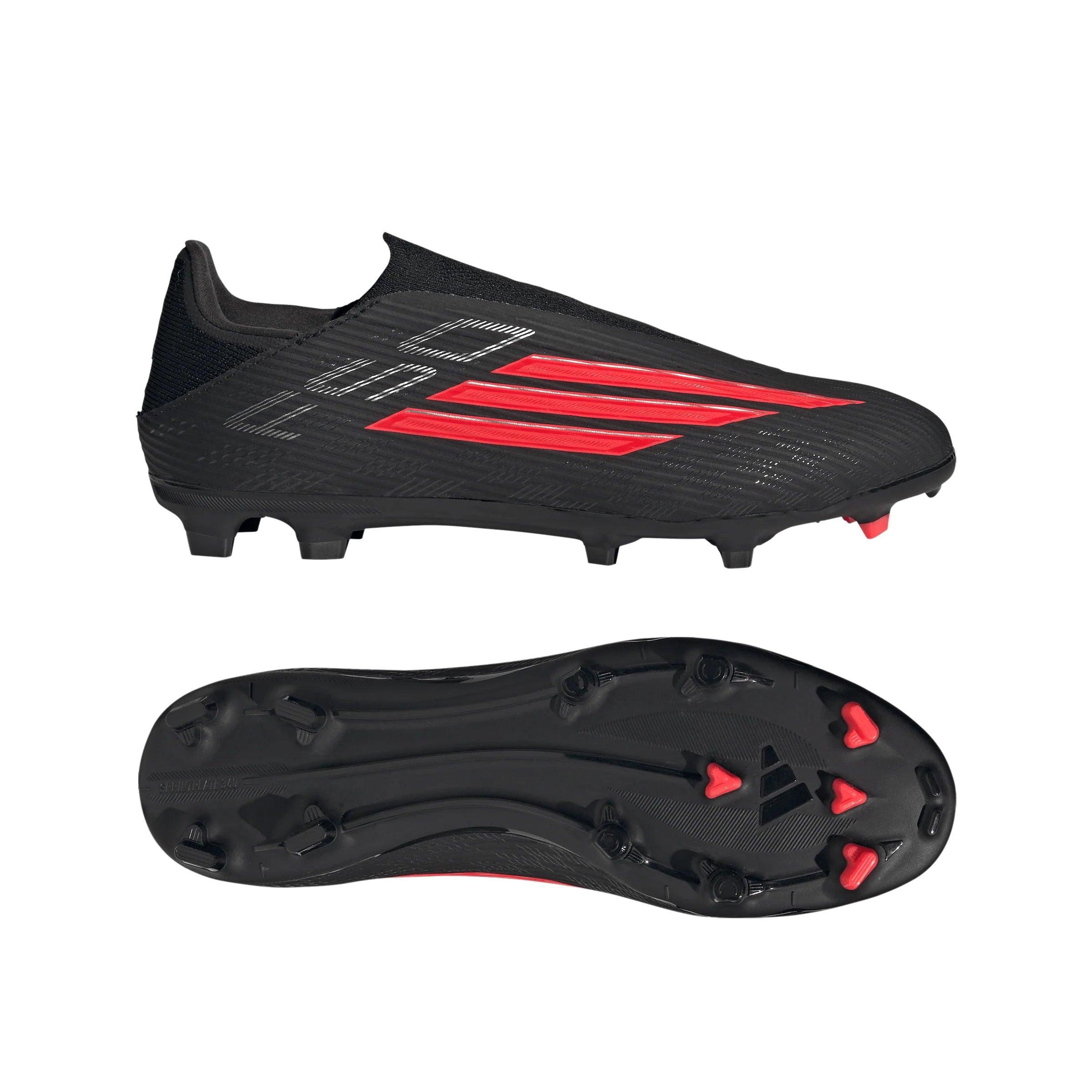 adidas F50 League Laceless FG MG Firm Ground Multi Ground Mens Soccer Cleats Black Red
