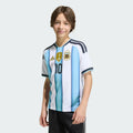 adidas Argentina Home 10 Messi Youth Soccer Jersey 26 White Blue