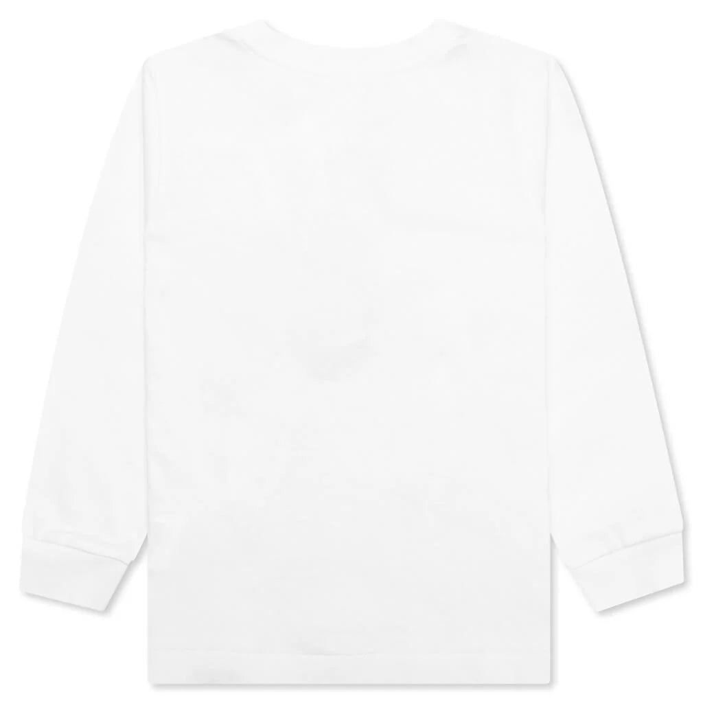 Kids Layered Line Camo by Bathing Ape L S Tee White Beige