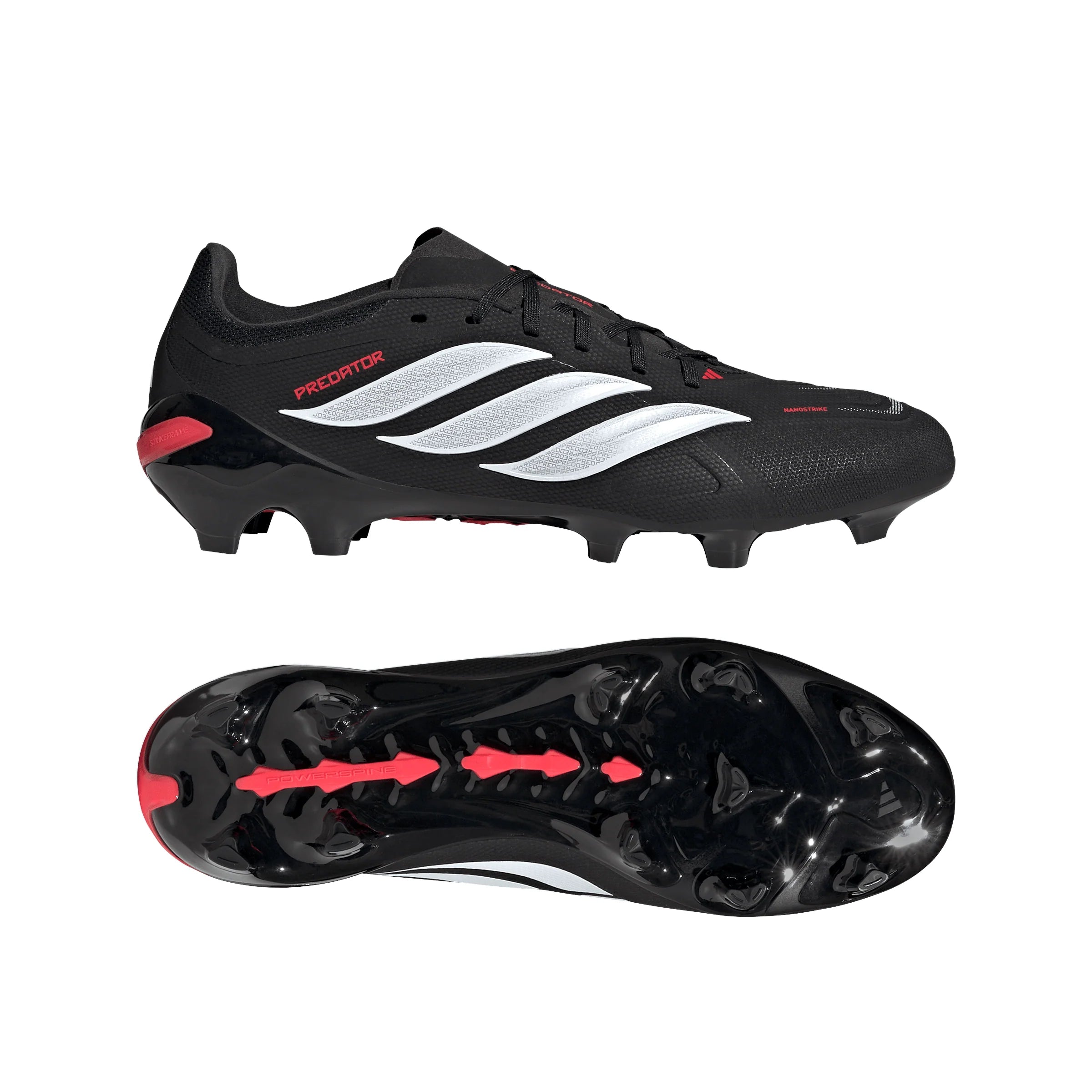 adidas Predator League FG Firm Ground Mens Soccer Cleats Black White Red