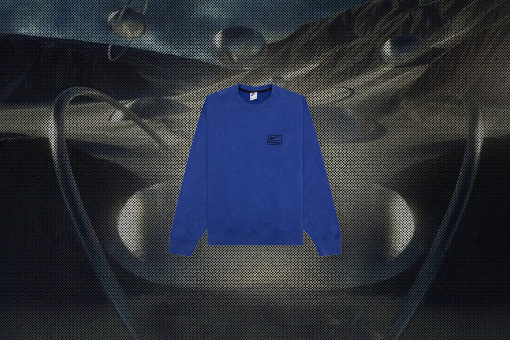 Nike x Stussy NRG Acid Wash Crew Game Royal Black Black