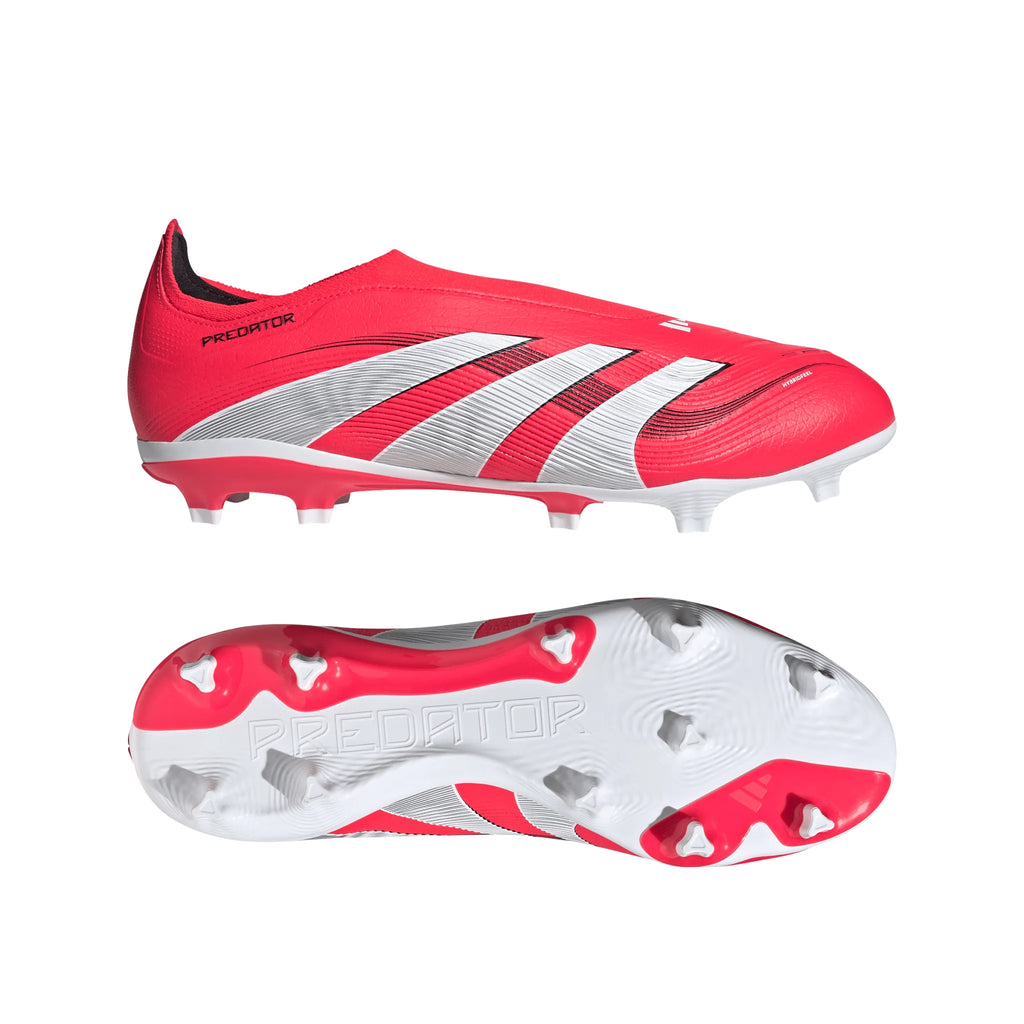 adidas Predator League Laceless FG MG Firm Multi Ground Boots Red
