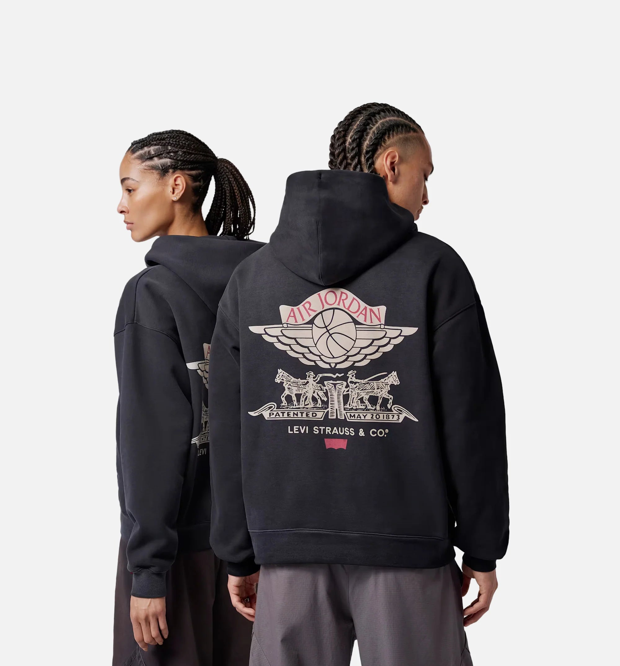 Air Jordan x Levis Full Zip Fleece Mens Jacket Black