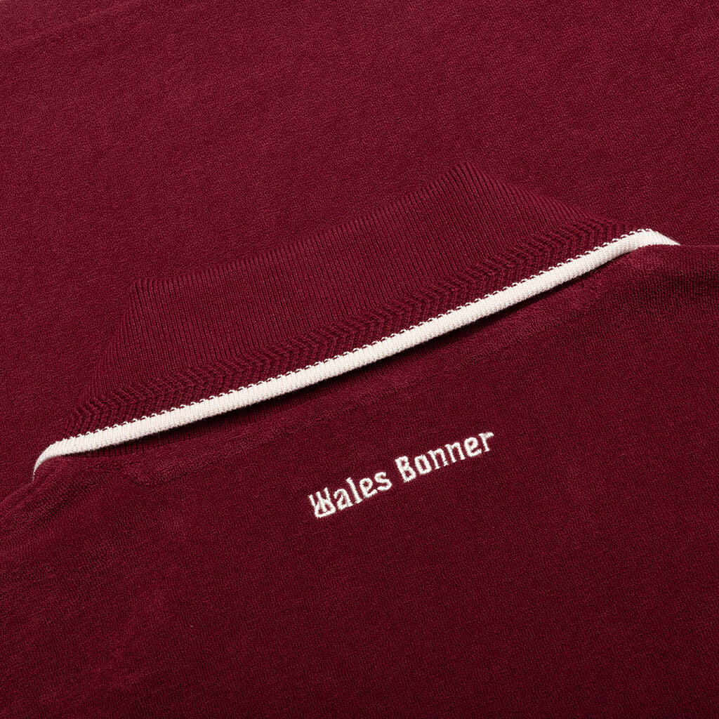 Adidas x Wales Bonner Terry Polo Collegiate Burgundy