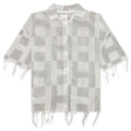 Crochet S S Button Down Stone