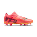 PUMA Future 7 Match FG AG Multi Ground Soccer Cleats Sunset Glow Black Sun Stream