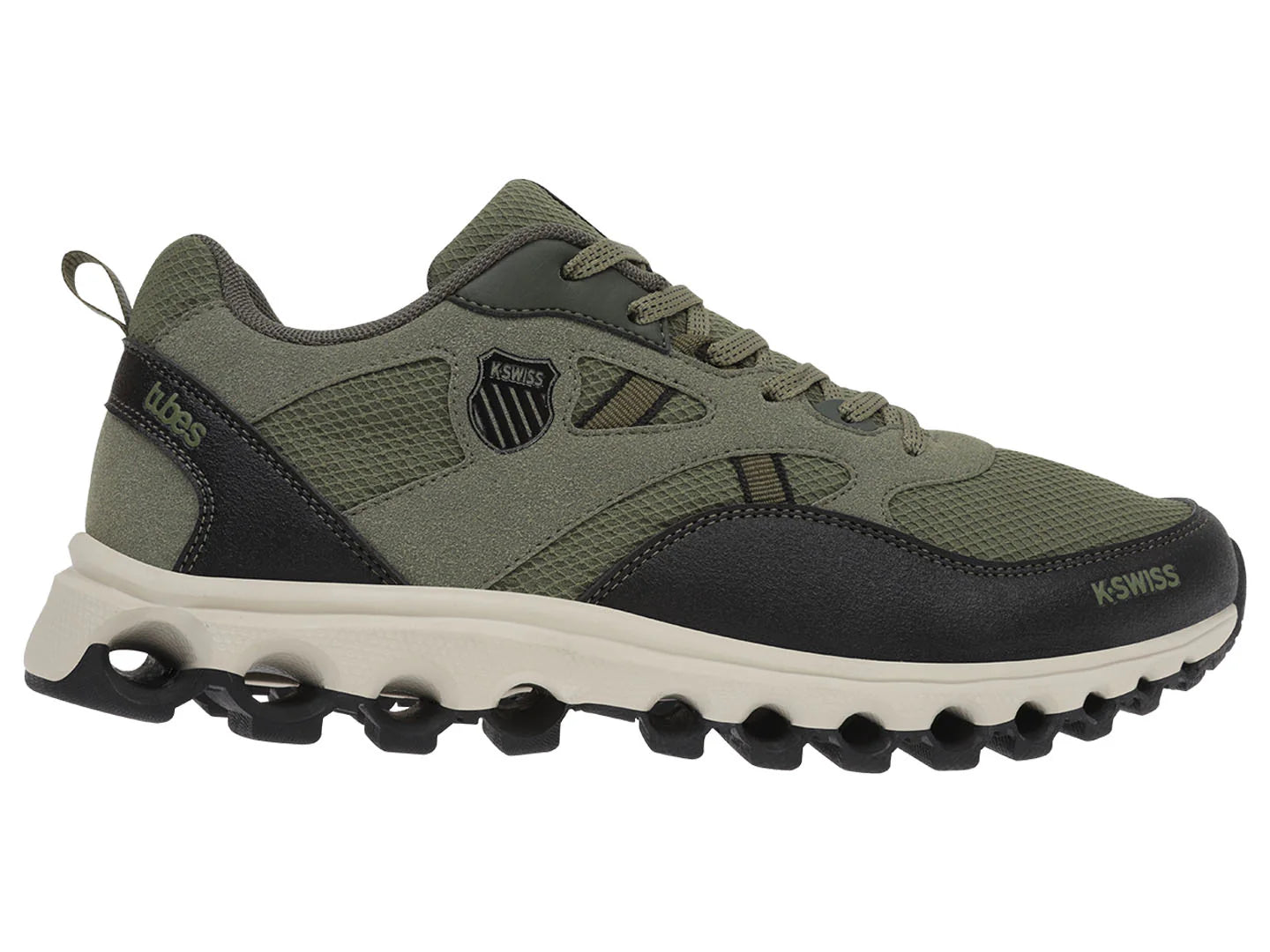 Tenis K SWISS Tubes Trail 200 Verde Oliva y Negro para Hombre
