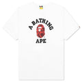 Color Camo College Tee White Red